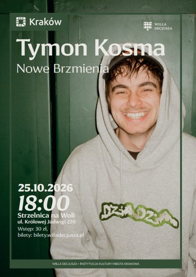 Plakat wydarzenia Nowe Brzmienia | Tymon Kosma w Strzelnicy na Woli